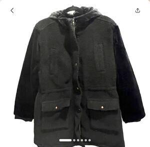 NWT Eden Society Sherpa Faux Fur Hooded Coat LARGE